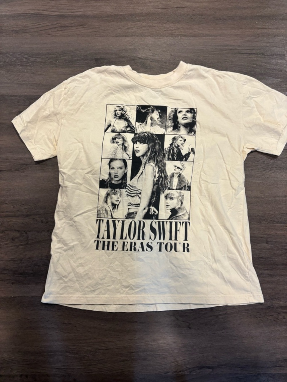 Taylor Swift Cream & Black Collage Graphic Tee